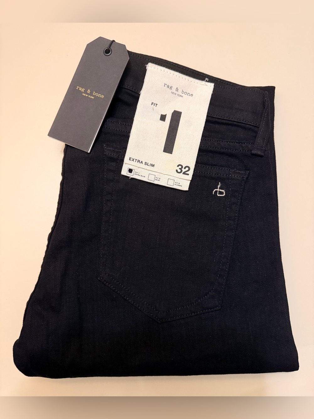 rag & bone Men's Black Extra Slim Jeans(brand new)